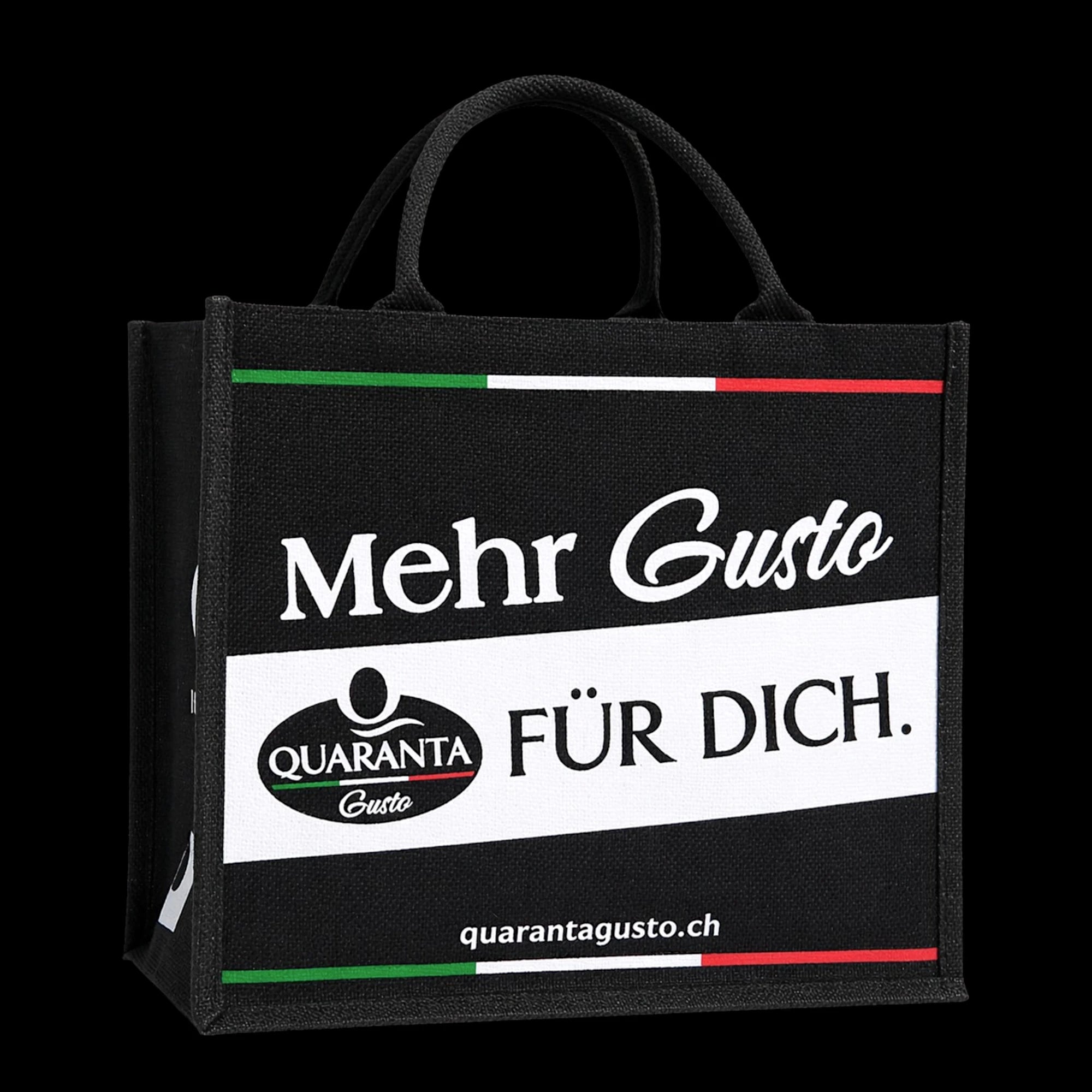 Quaranta Jute-Tasche „Mehr Gusto für Dich“
