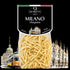 Quaranta Pasta Milano – Strangoloni Tradizionale vor der Silhouette der Stadt Mailand (Vorderseite)