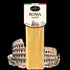 Quaranta Pasta Roma – Spaghetti al bronzo vor der Silhouette der Stadt Rom (Vorderseite)