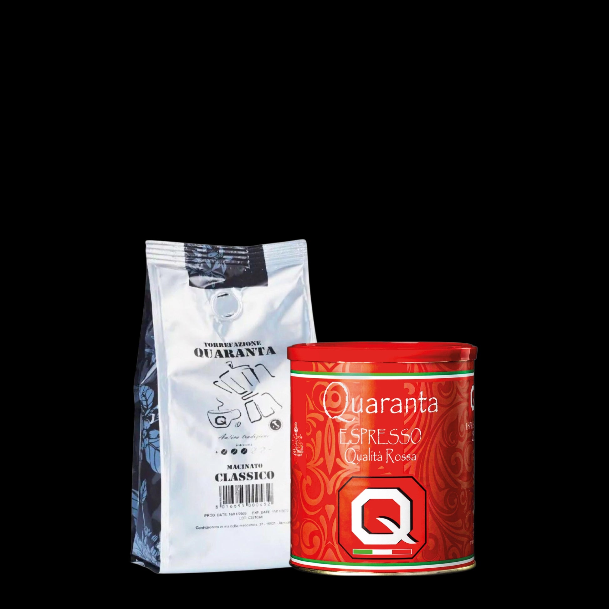 Italienischer Kaffee in frisch gemahlenen Bohnen als Probier-Set – in der Espresso Rosso Dose mit passendem Nachfüll-Pack.