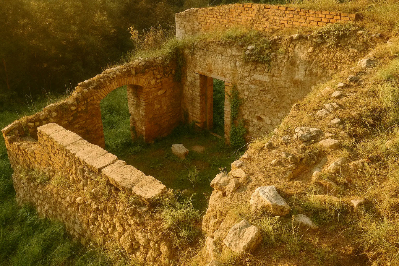 Die historische Ruine „Santi Quaranta“ in Benevento – Namensursprung der Santiquaranta Weine